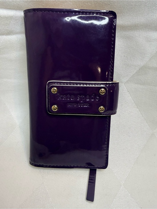 kate spade Handbags - kate spade Patent Leather Purple Wallet with Gold Hardware